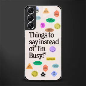 10 Things To Say Phone Case for Samsung Galaxy S21 FE 5G | Glass Case