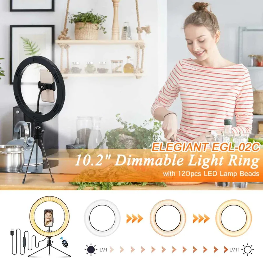 10" Table Top Selfie LED Lamp - Illuminate Your Best Self