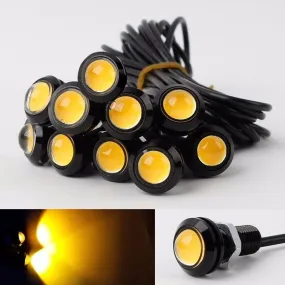 10x Yellow 9W LED Eagle Eye Light Car DRL Daytime Running Turn Signal Light Fit All Car Pickup Truck SUV Wagen Motorcycle Boat