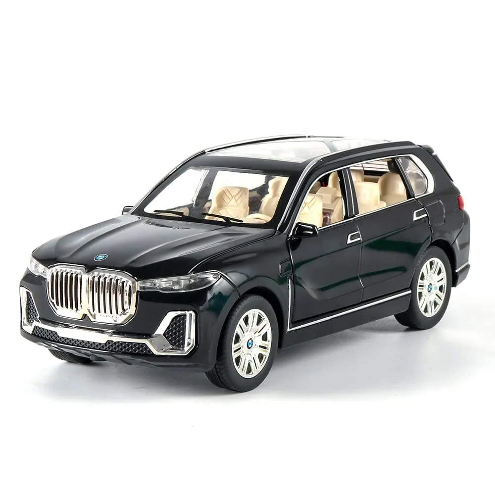 1:24 BIG BMW X7 TOY CAR METAL PULL BACK DIECAST CAR WITH OPENABLE DOOR AND SOUND LIGHT, GIFTS TOYS FOR KIDS