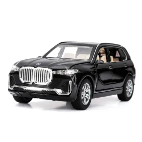 1:24 BIG BMW X7 TOY CAR METAL PULL BACK DIECAST CAR WITH OPENABLE DOOR AND SOUND LIGHT, GIFTS TOYS FOR KIDS