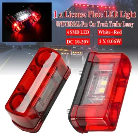 12v 24v Car Led License Number Plate Light Lamp Universal Led License Plate Car Truck Trailer Lorry Rear Tail Light Accessories