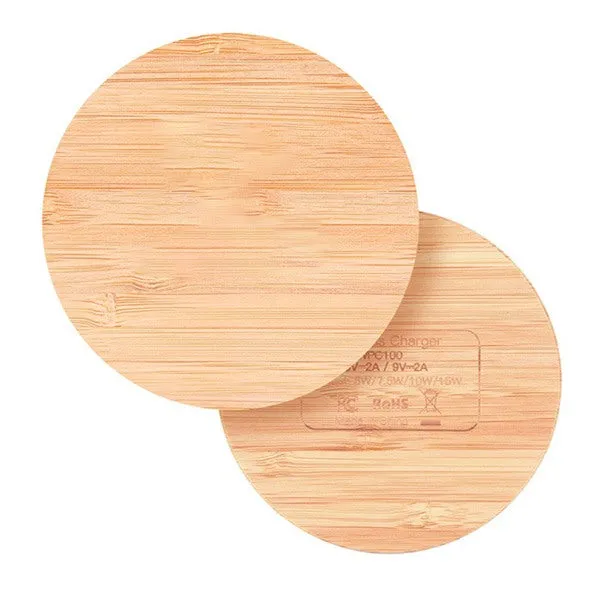 15W Temora Bamboo Wireless Charging Pad (Q634622)