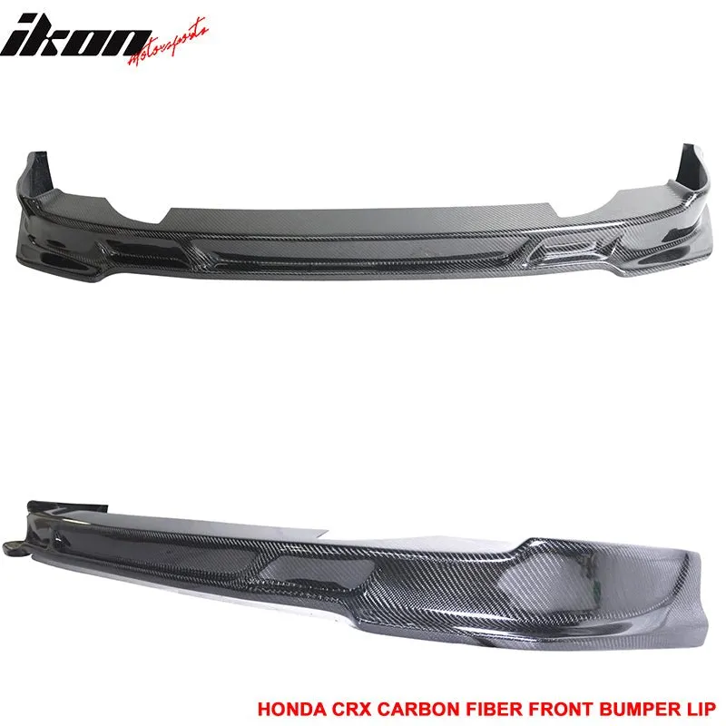 1988-1990 Honda CRX Type S Matte Carbon Fiber Front Bumper Lip Spoiler