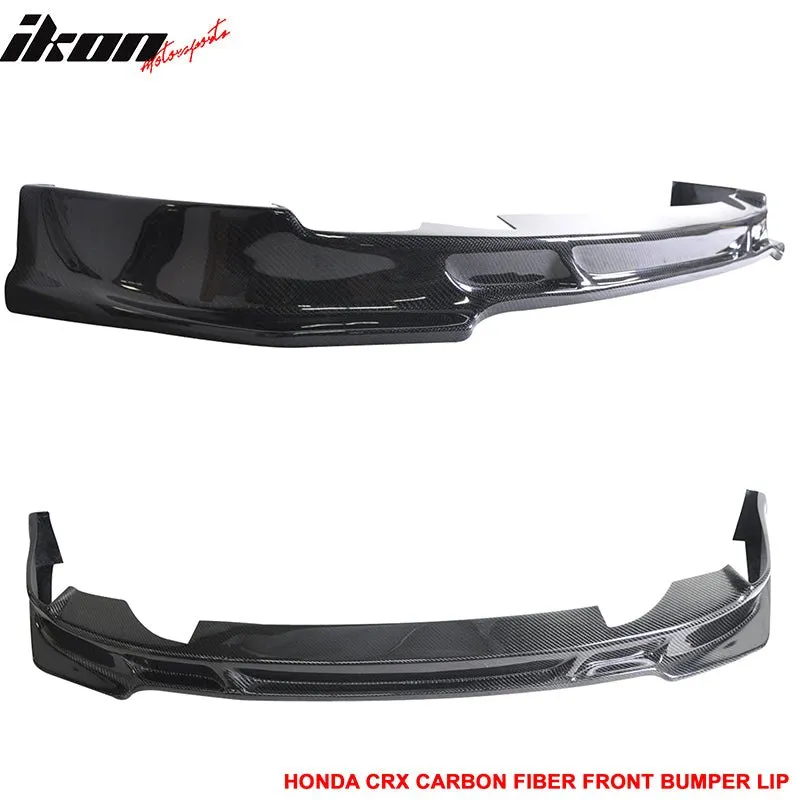 1988-1990 Honda CRX Type S Matte Carbon Fiber Front Bumper Lip Spoiler