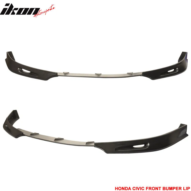 1996-2000 Honda Civic DX EX LX 3PC PU Front Bumper Lip Lower Spoiler