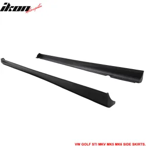 2006-2009 Volkswagen Golf GTI MK5 V-Style Side Skirts Rocker Panel PU