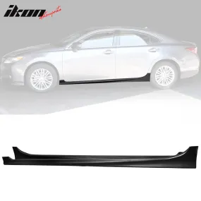 2013-2018 Lexus ES350 ES300 Unpainted Black Side Skirts Extensions PP