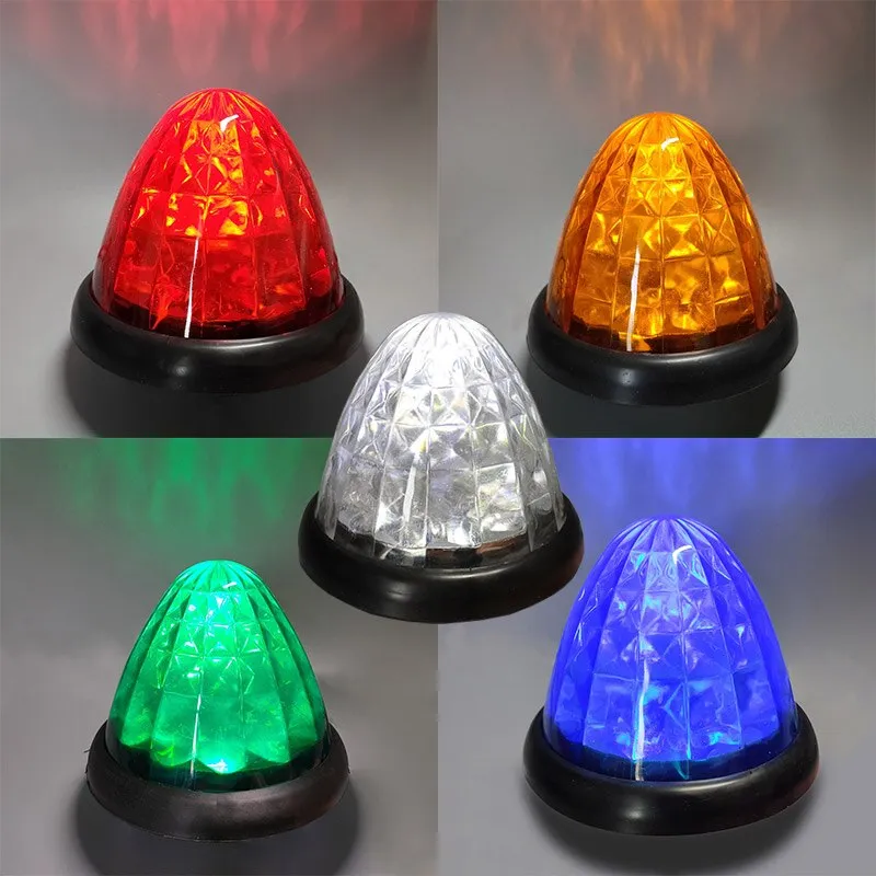 24V 16LED Car Emergency Alarm light conical Tail Turn Signal Light Lamp Warning Tailight Bulbs For RV truck clearance Light