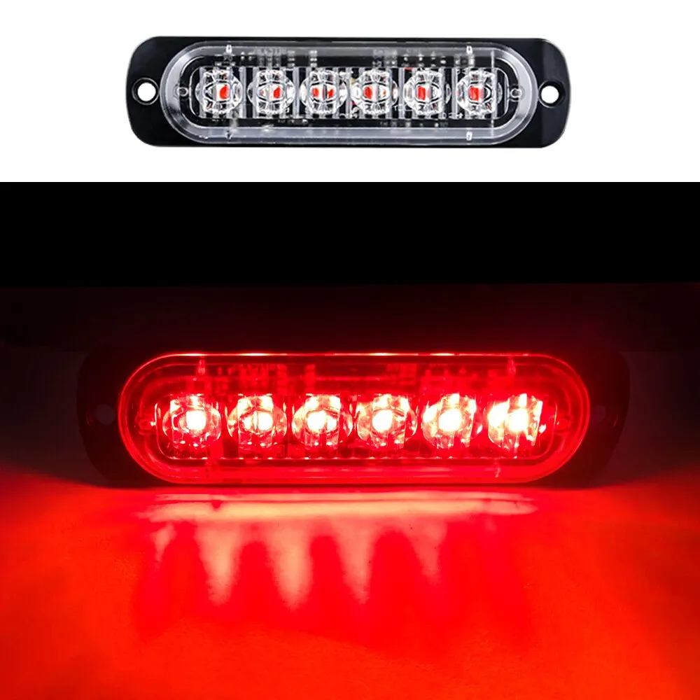 4LED Car Strobe Warning Light Grill Flashing Breakdown Emergency Light Car Truck Trailer Beacon Lamp LED Side Light For Cars 12V