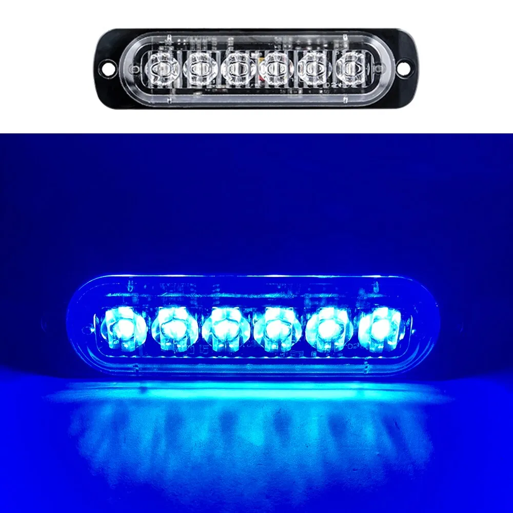 4LED Car Strobe Warning Light Grill Flashing Breakdown Emergency Light Car Truck Trailer Beacon Lamp LED Side Light For Cars 12V