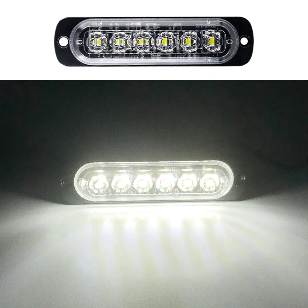 4LED Car Strobe Warning Light Grill Flashing Breakdown Emergency Light Car Truck Trailer Beacon Lamp LED Side Light For Cars 12V