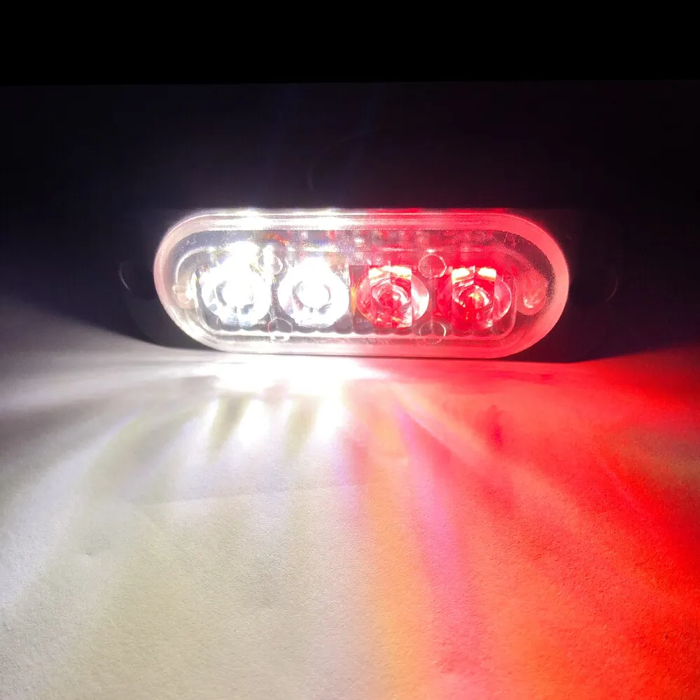 4LED Car Strobe Warning Light Grill Flashing Breakdown Emergency Light for 12v Truck Trailer Police Beacon Lamp Signal TAILLIGHT