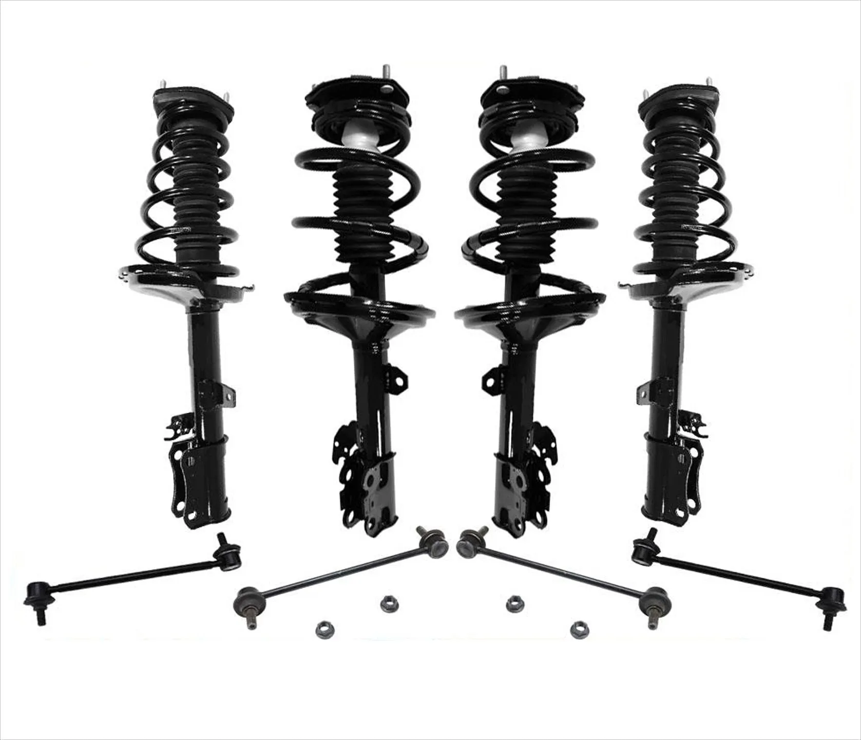 8Pc Complete Struts for Toyota Highlander 04-07 Front Wheel Drive 4 Speed Auto