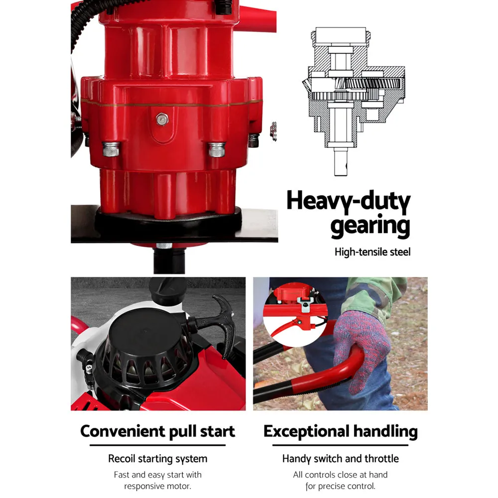 92CC Pro-Series Post Hole Digger with 200mm Auger by Giantz