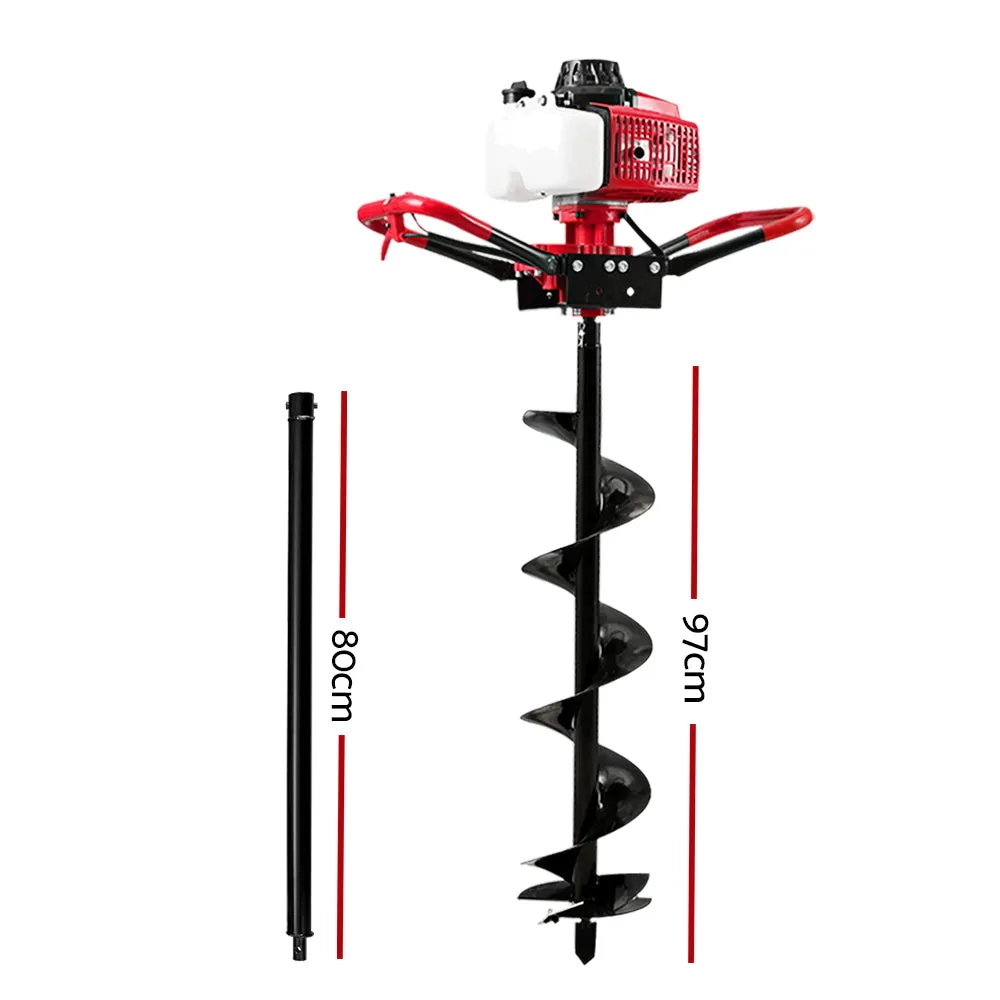 92CC Pro-Series Post Hole Digger with 200mm Auger by Giantz