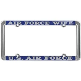 Air Force Wife License Plate Frame, Thin Rim