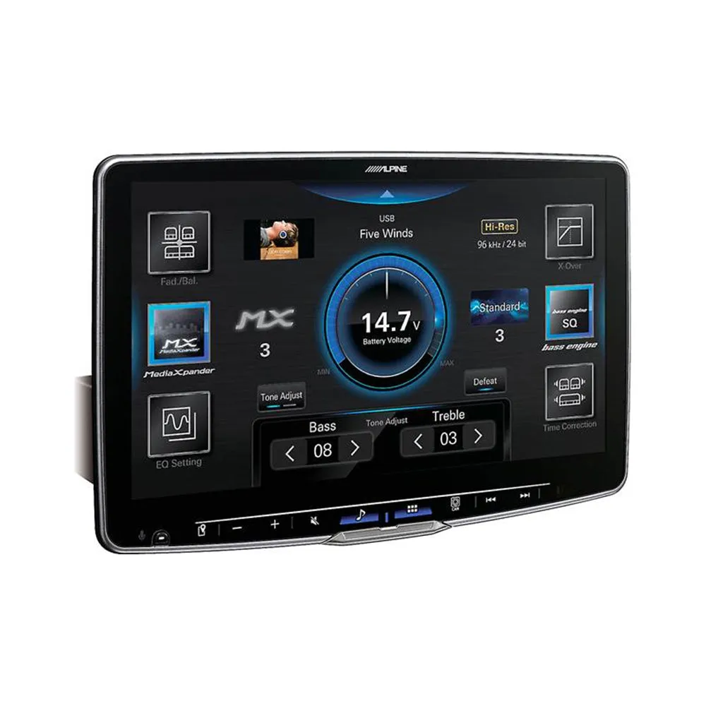 Alpine Halo11 Multimedia Receiver Floating Touchscreen Display 11 in Single DIN