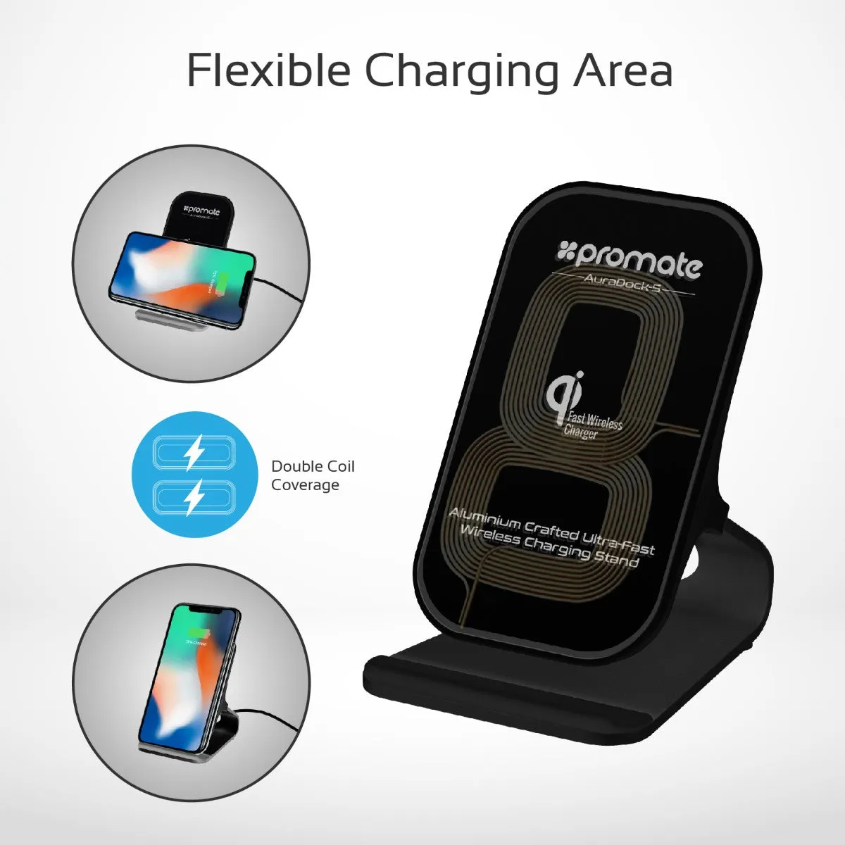 Aluminium Crafted Ultra-Fast Wireless Charging Stand