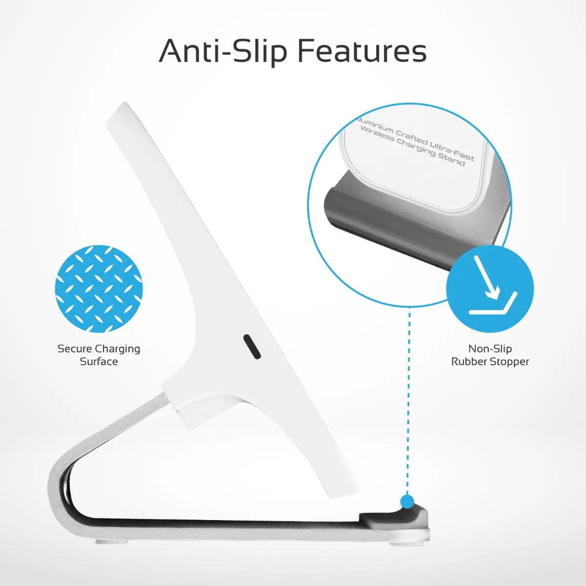 Aluminium Crafted Ultra-Fast Wireless Charging Stand