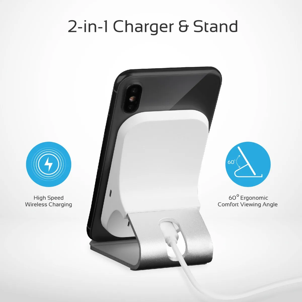 Aluminium Crafted Ultra-Fast Wireless Charging Stand