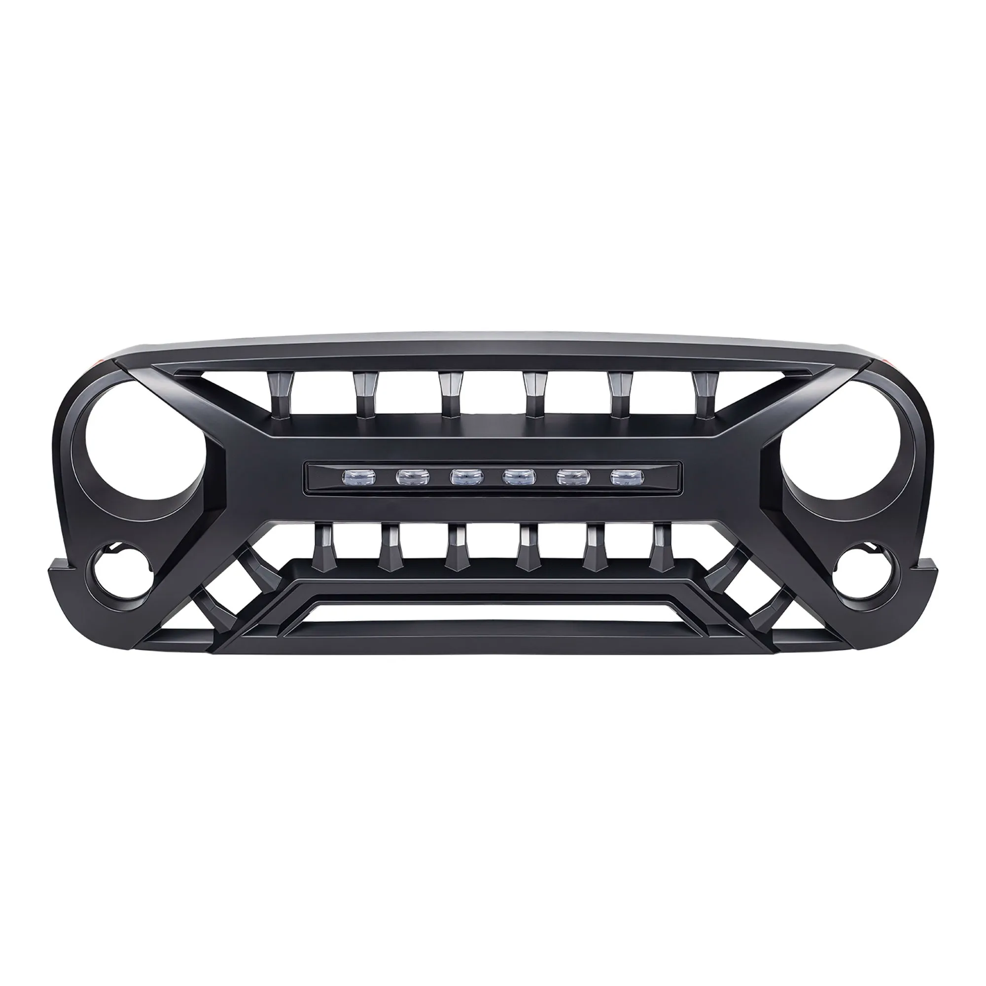 AMERICAN MODIFIED Armor Grille for 2007 to 2018 Jeep Wrangler JK, Matte Black