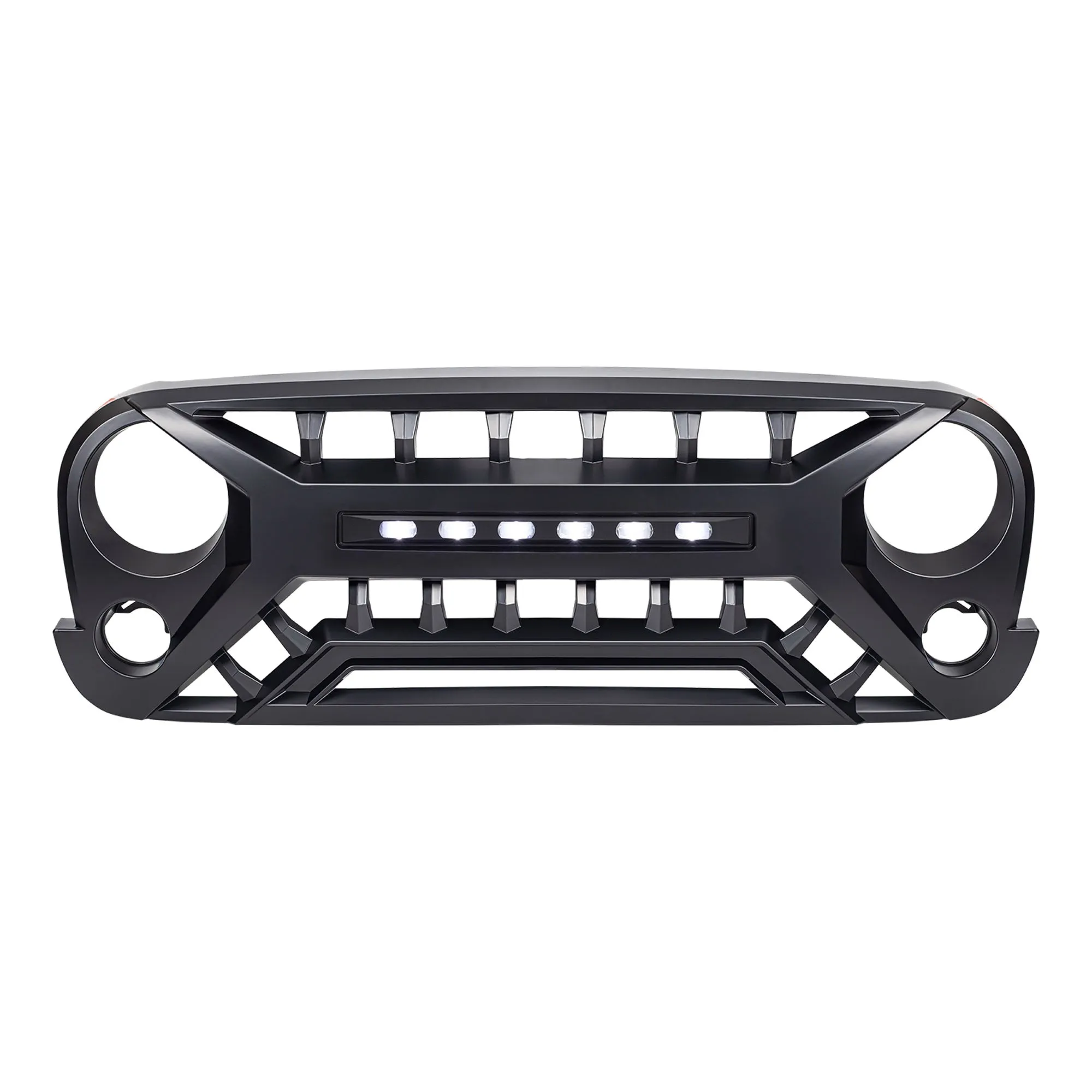 AMERICAN MODIFIED Armor Grille for 2007 to 2018 Jeep Wrangler JK, Matte Black