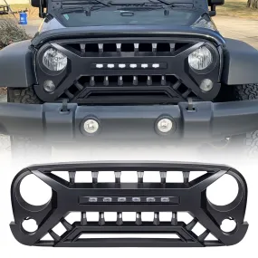 AMERICAN MODIFIED Armor Grille for 2007 to 2018 Jeep Wrangler JK, Matte Black