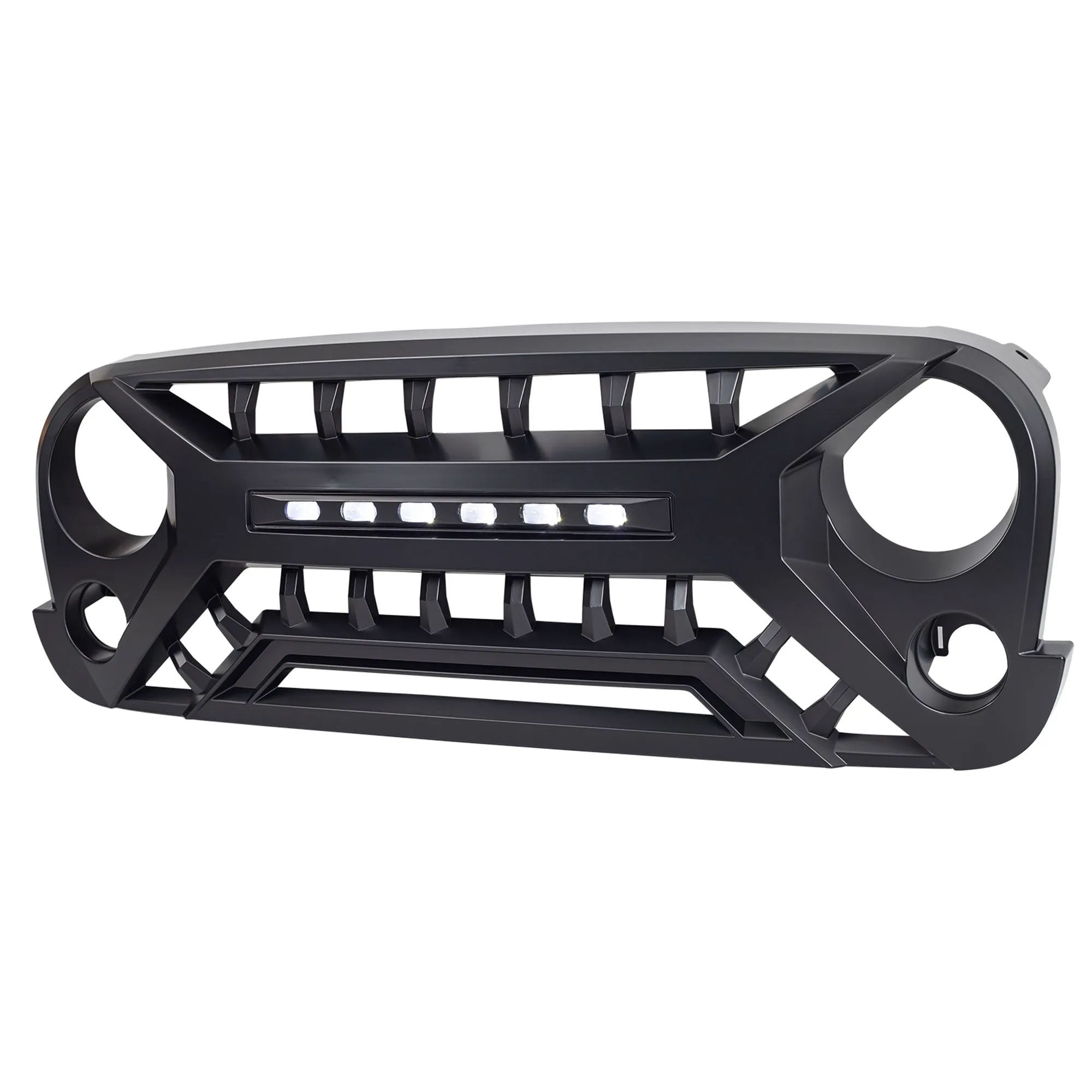 AMERICAN MODIFIED Armor Grille for 2007 to 2018 Jeep Wrangler JK, Matte Black