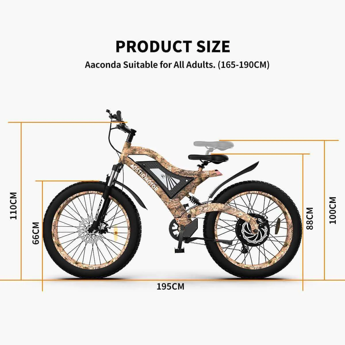 Aostirmotor S18-1500 Hunting Fishing Off Road Electric Bike