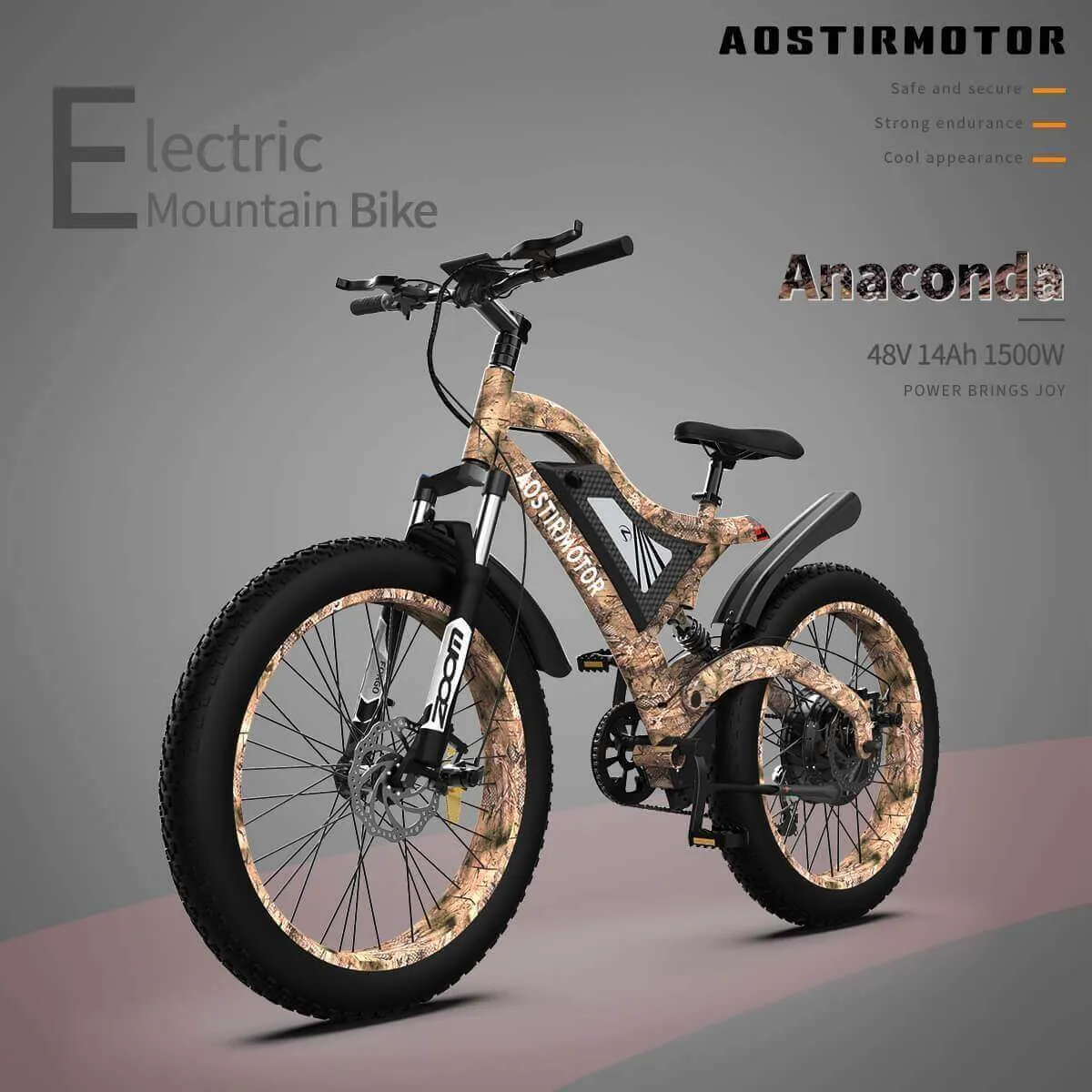 Aostirmotor S18-1500 Hunting Fishing Off Road Electric Bike