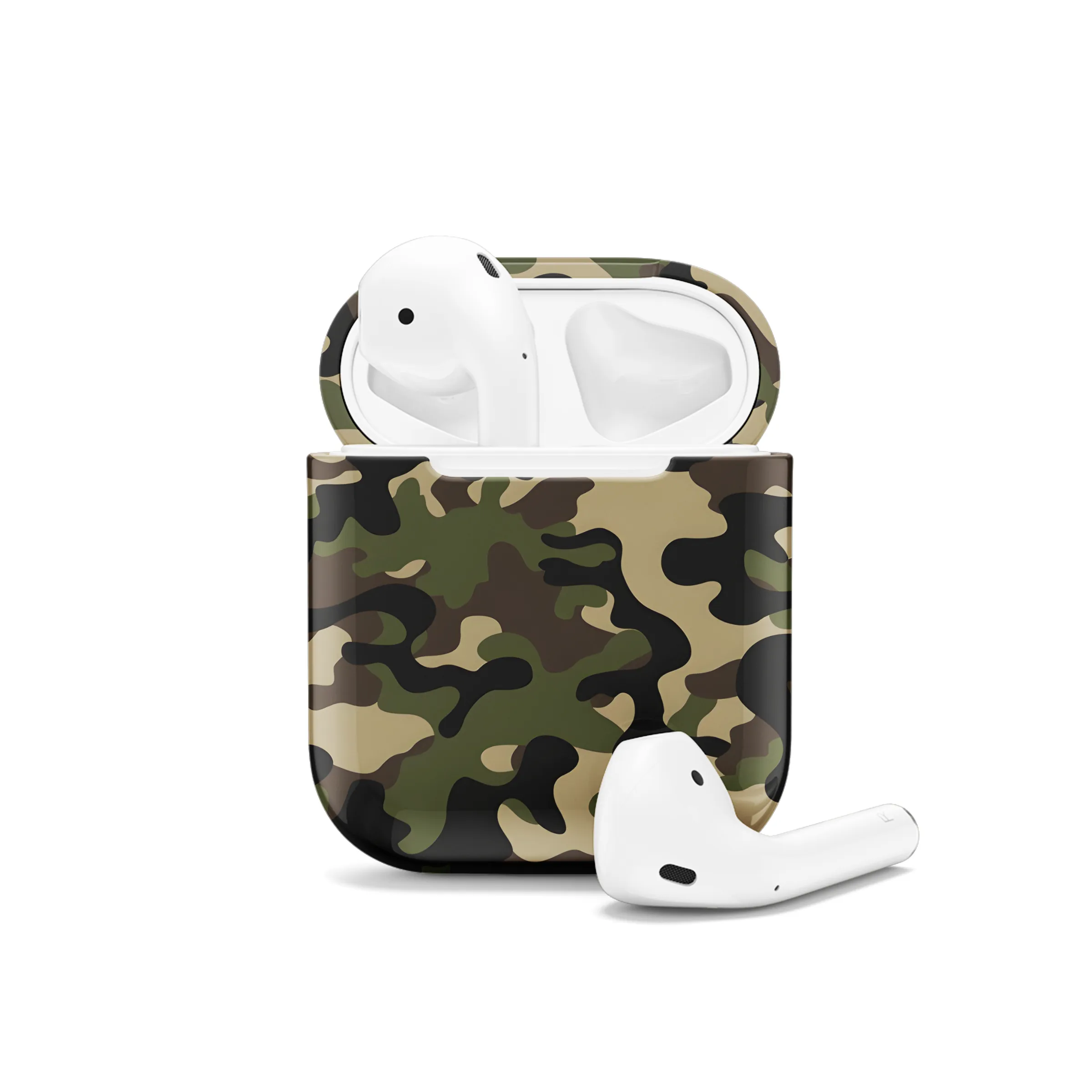 Army Camo Print Pattern AirPods Case AirPods Pro AirPods Pro 2 AirPods 3 AirPods 2 Glossy 2188