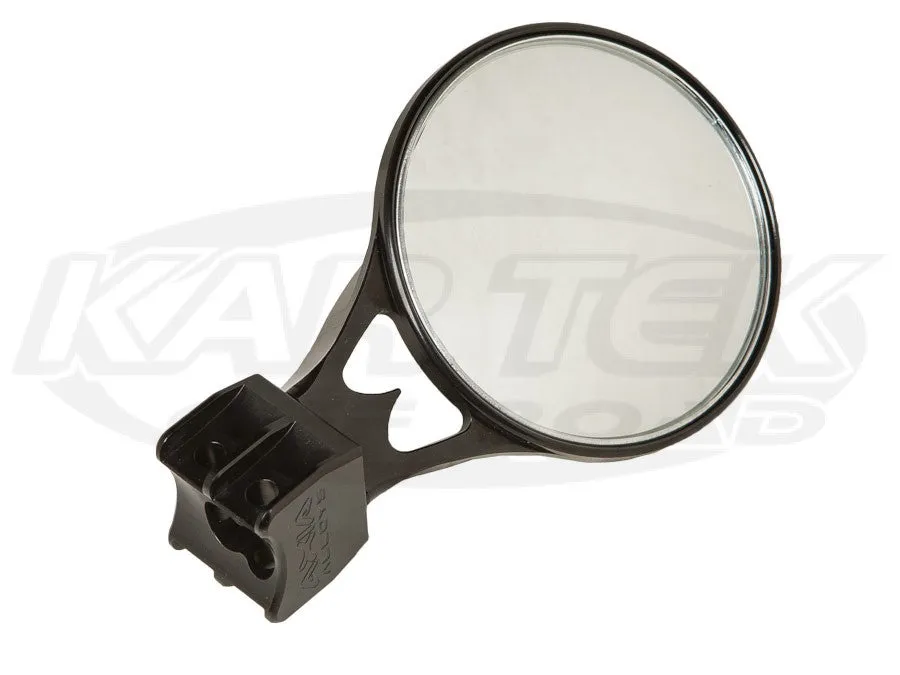 Axia Alloys 4" Round Billet Convex Side Mirror Black Anodized