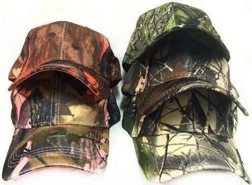 baseball hat with assorted color hardwood camo Case of 24