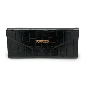 Black Faux Croco Hard Case