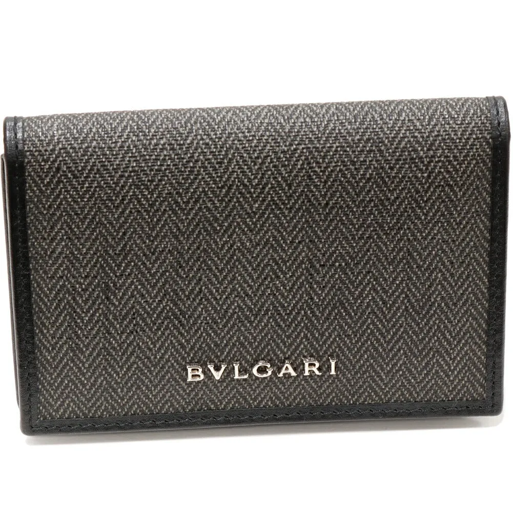 Bvlgari Card Case PVC Canvas Calf 32588