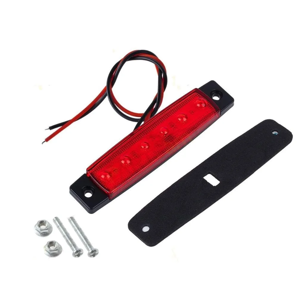 Car External Lights LED 12V/24V 6 SMD LED Auto Car Bus Truck Lorry Side Marker Indicator Light Low Trailer Rear Warning Lamp