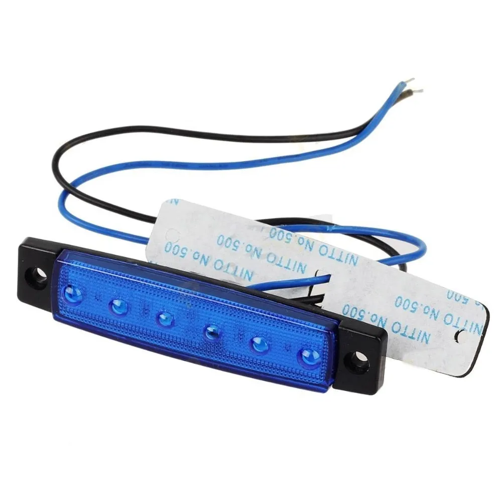 Car External Lights LED 12V/24V 6 SMD LED Auto Car Bus Truck Lorry Side Marker Indicator Light Low Trailer Rear Warning Lamp