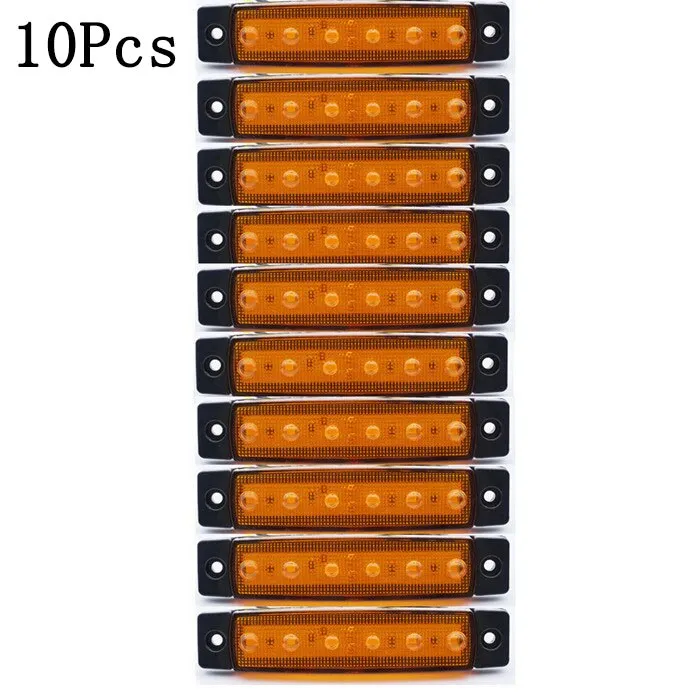 CARCTR 10/30Pcs Truck Trailer Side Marker Indicators light Car Signal Brake Rear Warning Tail Light LED 12/24V truck accessories