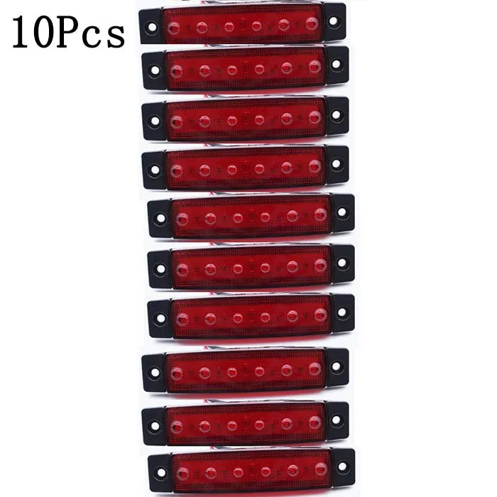 CARCTR 10/30Pcs Truck Trailer Side Marker Indicators light Car Signal Brake Rear Warning Tail Light LED 12/24V truck accessories