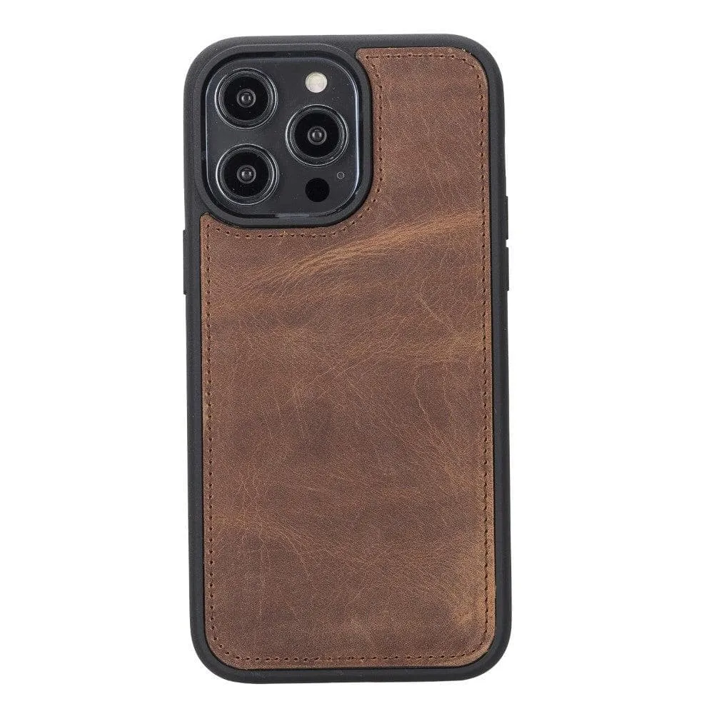 Carter iPhone 14 Pro Detachable Wallet Case, Antique Brown