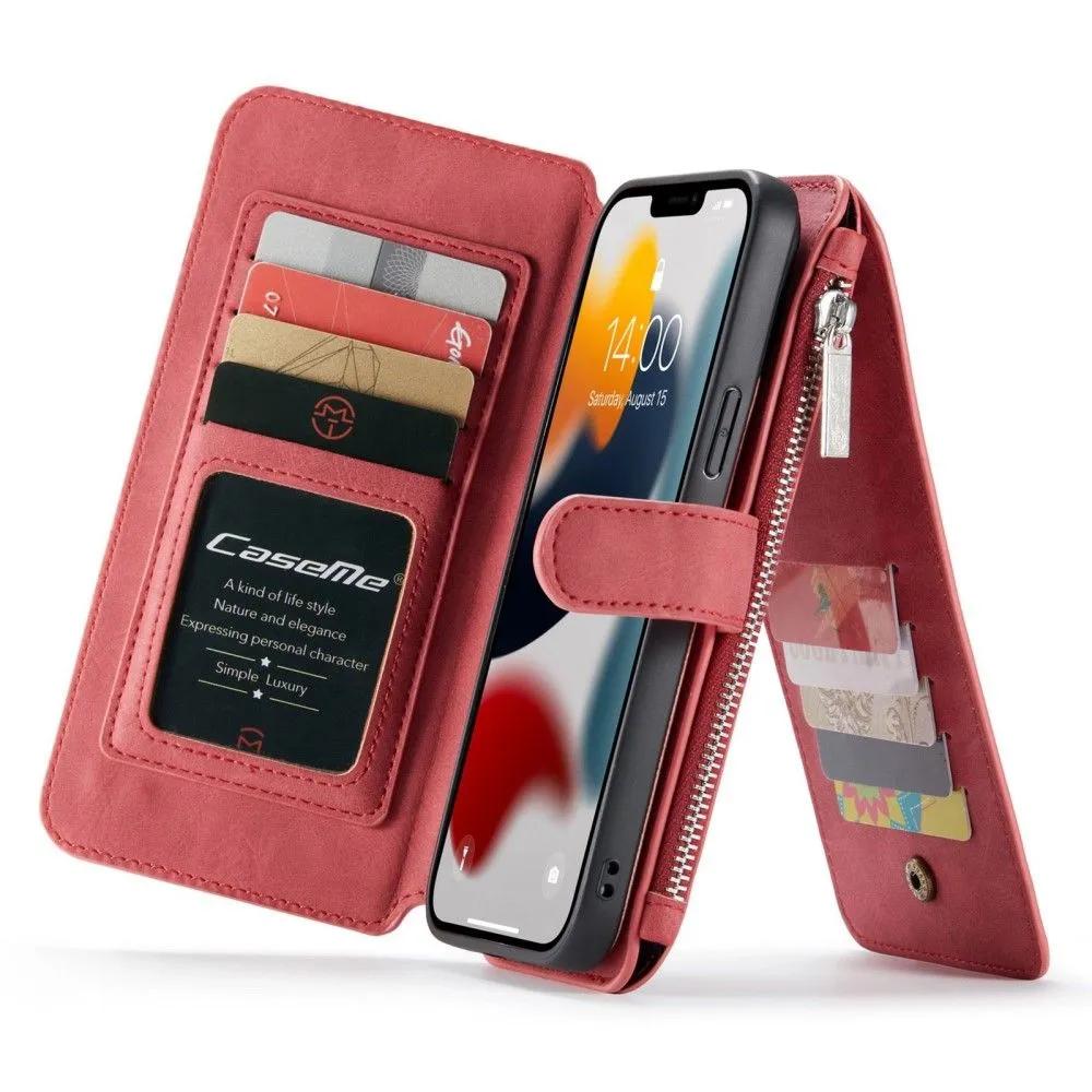 CaseMe iPhone 13 Pro Max Retro Wallet - Red