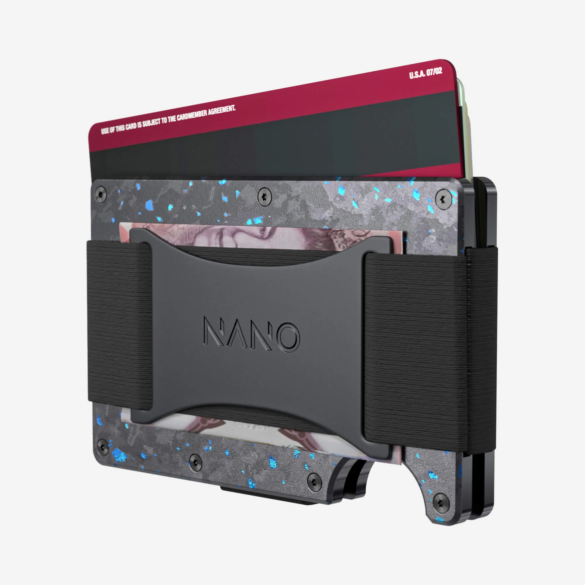 Cash Strap Wallet (Nero/Azzuro)