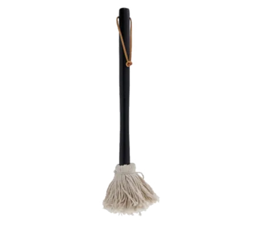 Chef Master 02103Y Mr. Bar-B-Qr Old Fashion Basting Mop, 15 in  L, cotton mop head, leather hanging