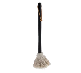 Chef Master 02103Y Mr. Bar-B-Qr Old Fashion Basting Mop, 15 in  L, cotton mop head, leather hanging