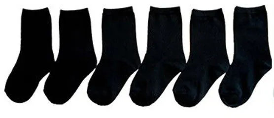 children's ankle socks - black - size 2-4 Case of 360