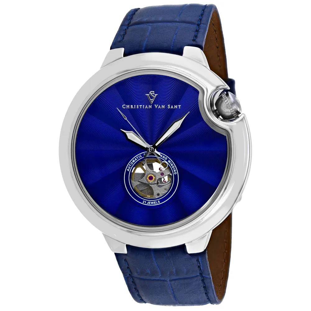 Christian Van Sant Men's Cyclone Automatic Blue Dial Watch - CV0140 by Balec Group