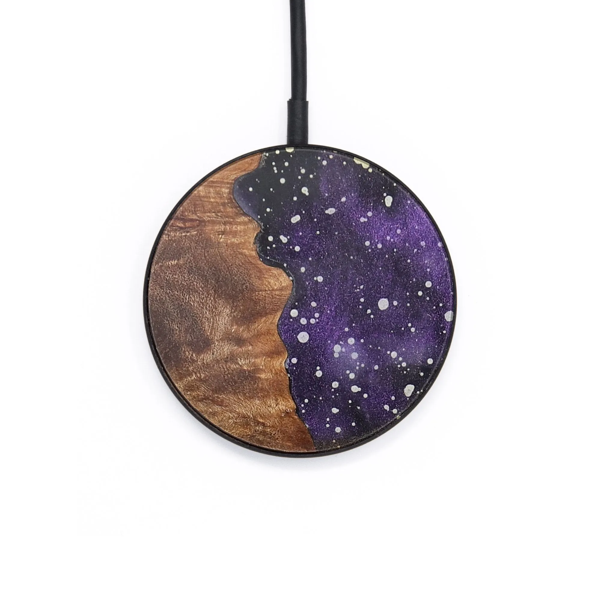 Circle Wood Resin Wireless Charger - Clayton (Cosmos, 720712)