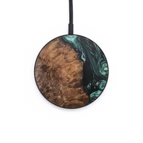 Circle Wood Resin Wireless Charger - Dominic (Green, 706796)