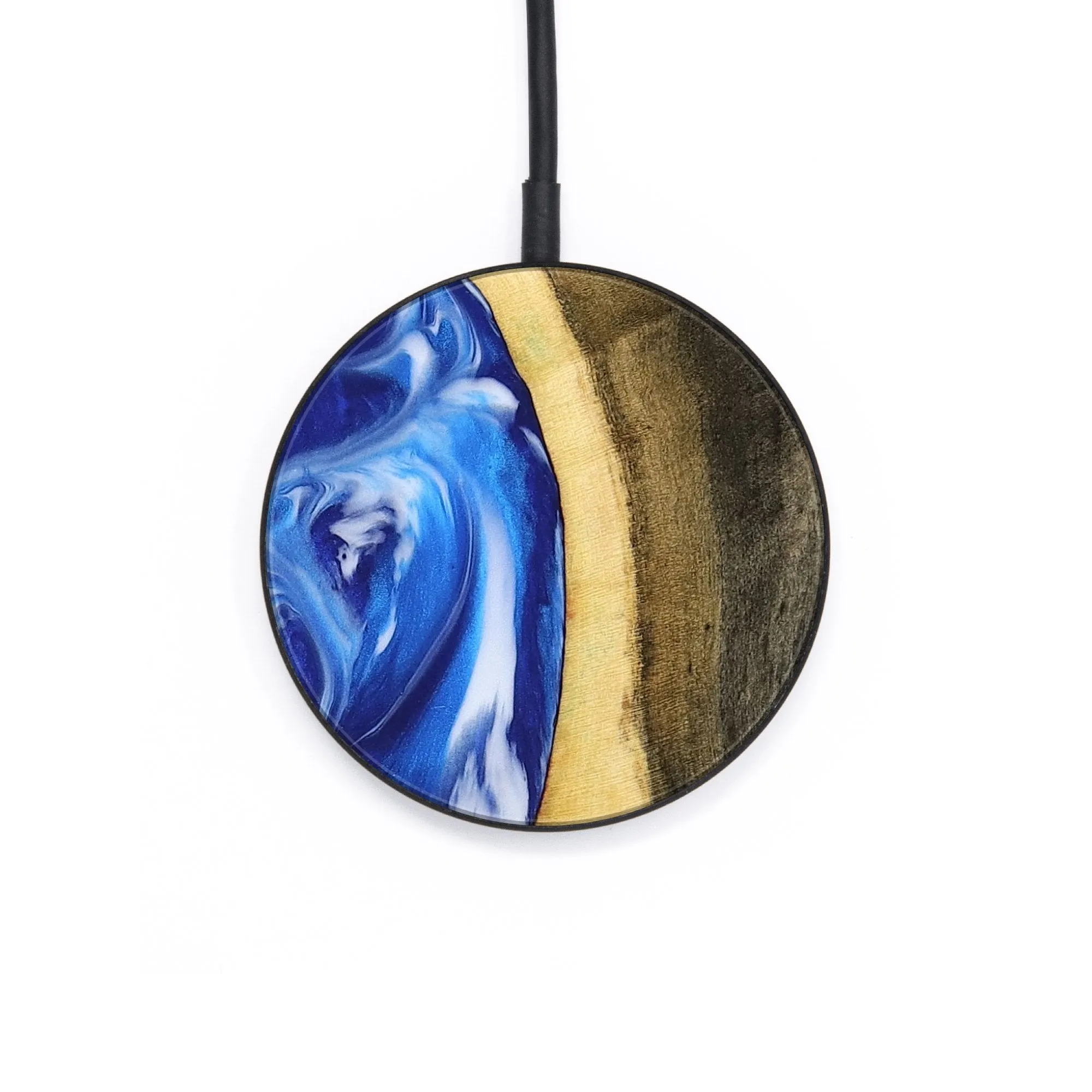 Circle Wood Wireless Charger - Johan (Blue, 734397)